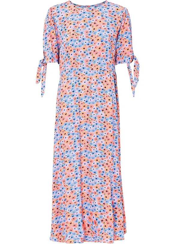 Midikleid aus reiner Viskose in lila von vorne - bonprix