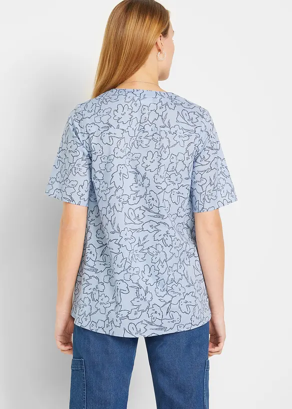 Tunikabluse aus reiner Baumwolle in blau von hinten (im Anschnitt) - bonprix Tunikabluse aus reiner Baumwolle in blau von hinten (im Anschnitt) - bonprix