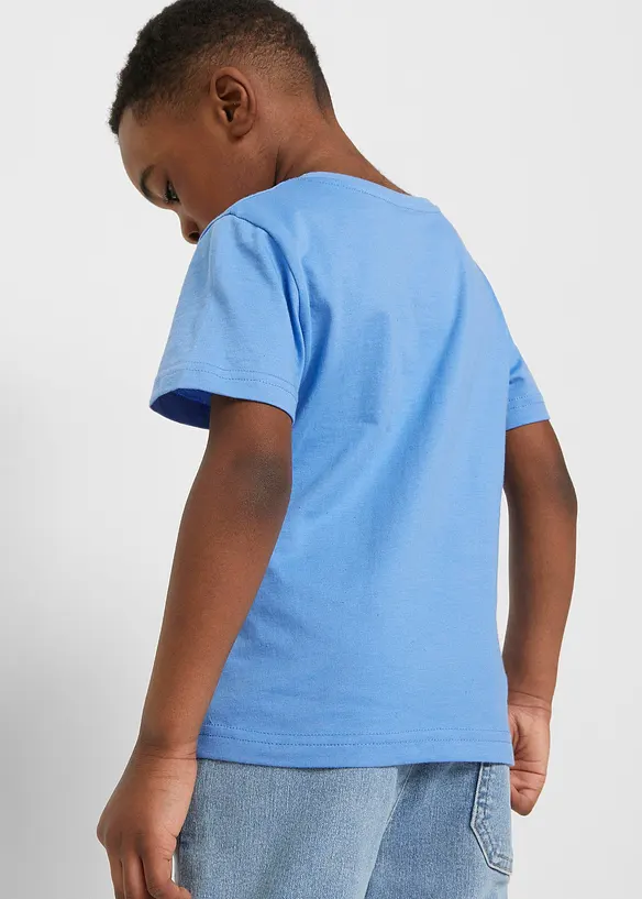 T-Shirt mit Bio-Baumwolle (2er Pack) in grün von hinten (im Anschnitt) - bonprix