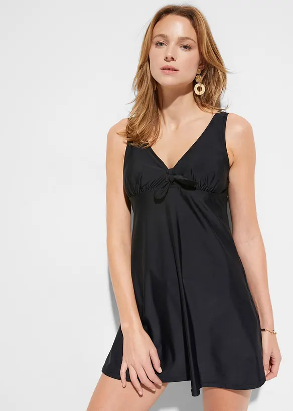 Badekleid in schwarz von vorne (Totalaufnahme) - bonprix