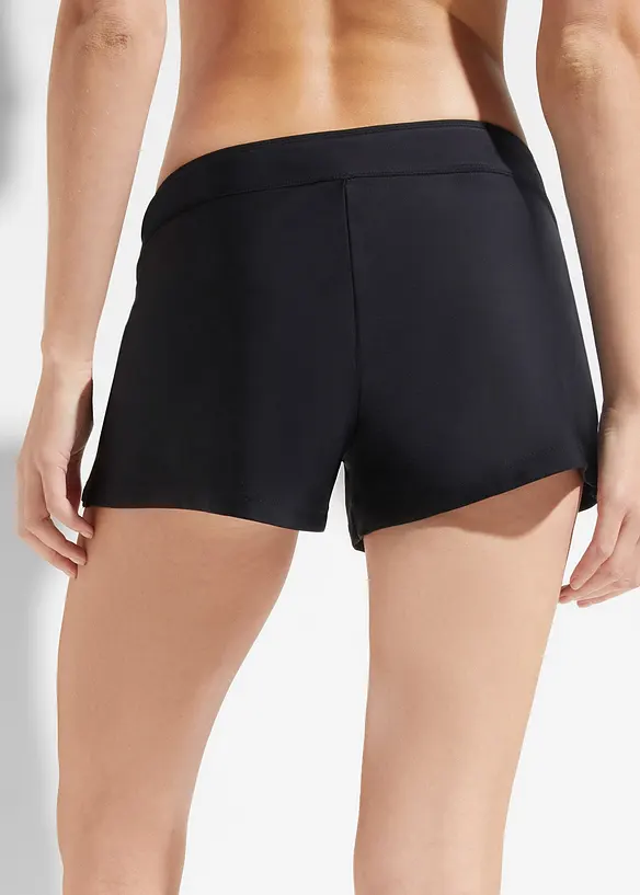 Badeshorts in schwarz von hinten - bonprix
