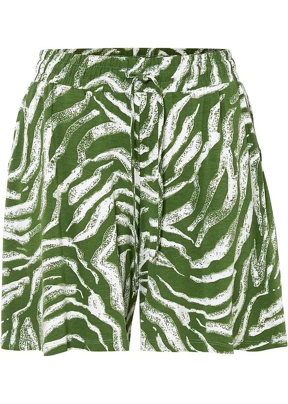 Jersey-Shorts aus softem Viskose-Mix in grün von vorne - bonprix Jersey-Shorts aus softem Viskose-Mix in grün von vorne - bonprix