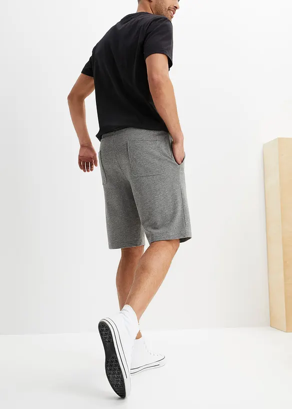 Sweat-Bermuda in Regular Fit (2er Pack) in blau von hinten - bonprix