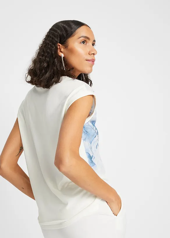 Shirtbluse in weiß von hinten (im Anschnitt) - bonprix Shirtbluse in weiß von hinten (im Anschnitt) - bonprix