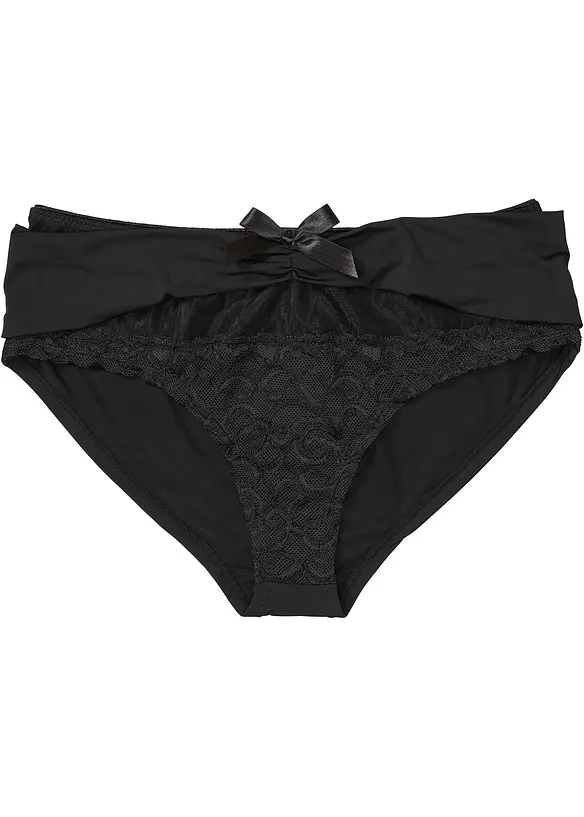Panty mit recyceltem Polyamid in schwarz von vorne - bonprix