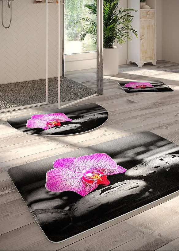 Badematte mit Memory Schaum in grau (Ambiente) - bonprix