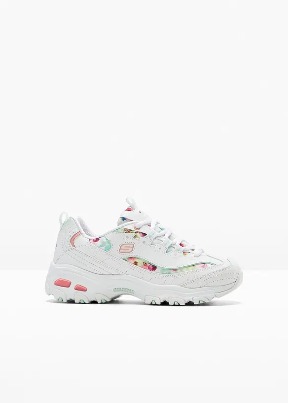 Skechers Chunky Sneaker mit Memory Foam in weiß von vorne - Skechers
