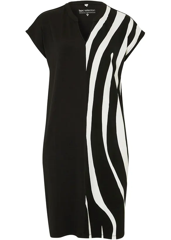 Shirtkleid in schwarz von vorne - bonprix