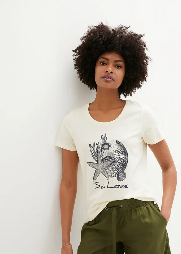 T-Shirt Sea Love in weiß von vorne (im Anschnitt) - bonprix T-Shirt Sea Love in weiß von vorne (im Anschnitt) - bonprix