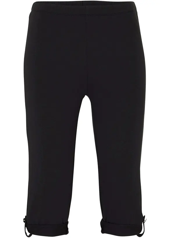 Capri-Leggings aus Bio-Baumwolle in schwarz von vorne - bonprix