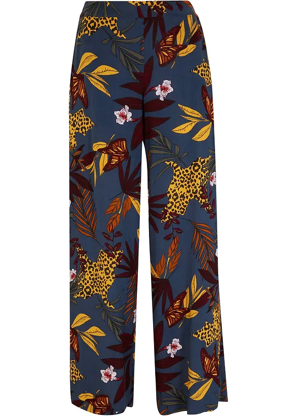 Marlenehose aus reiner Viskose in grau von vorne - bonprix Marlenehose aus reiner Viskose in grau von vorne - bonprix