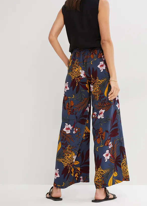 Marlenehose aus reiner Viskose in grau von hinten - bonprix Marlenehose aus reiner Viskose in grau von hinten - bonprix