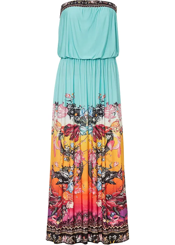 Damen Bandeau Kleid Weiß - Ärmelloses Maxikleid Für Sommer & Hochzeit