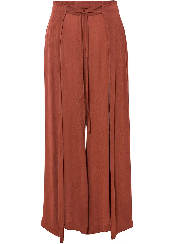 Hose aus fließender Viskose in braun von vorne - bonprix Hose aus fließender Viskose in braun von vorne - bonprix