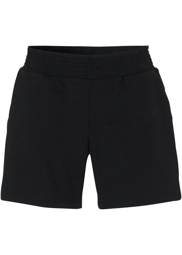 Sweat-Shorts aus Baumwoll-Mix in schwarz von vorne - bonprix Sweat-Shorts aus Baumwoll-Mix in schwarz von vorne - bonprix