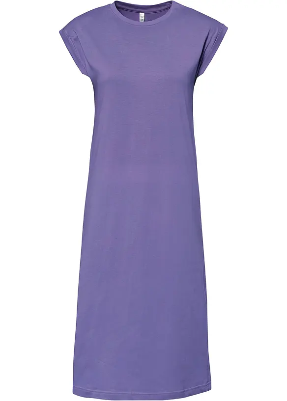 Shirtkleid aus Bio-Baumwolle in lila von vorne - bonprix