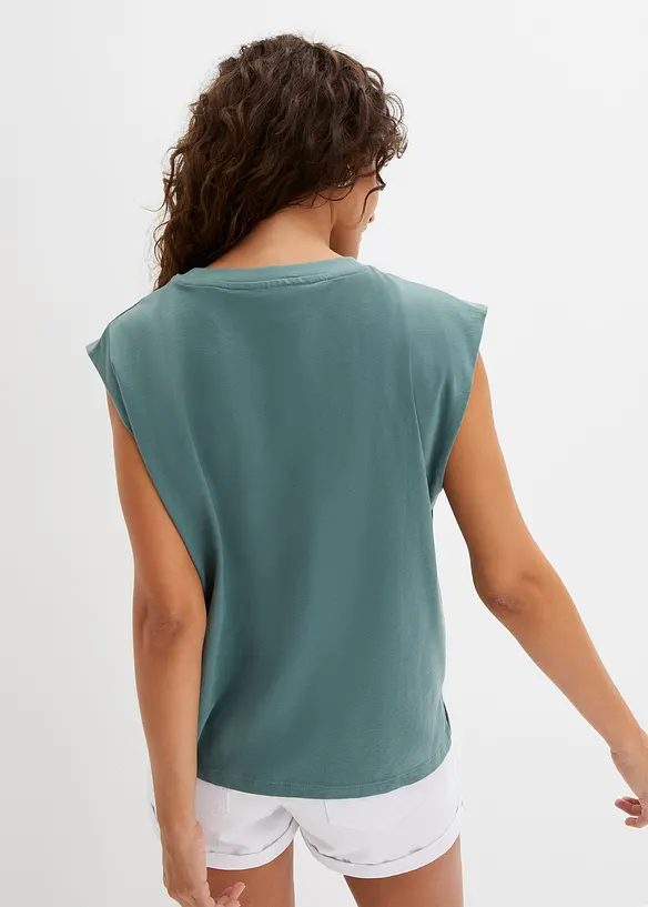 Oversize-Shirt aus reiner Bio-Baumwolle in grün von hinten (im Anschnitt) - bonprix Oversize-Shirt aus reiner Bio-Baumwolle in grün von hinten (im Anschnitt) - bonprix