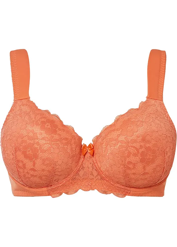Schalen-BH mit gepolsterten Trägern in orange von vorne - bonprix