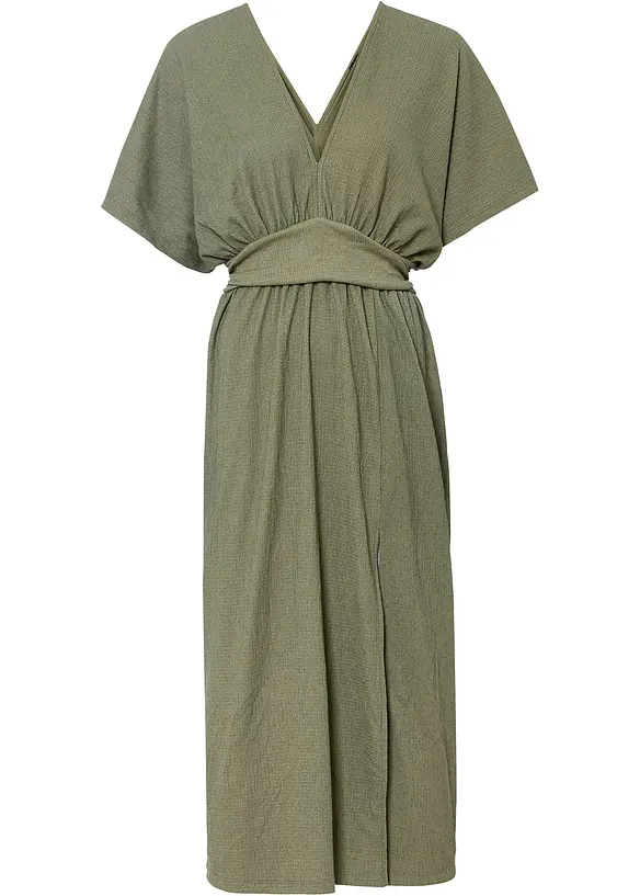 Midikleid in grün von vorne - bonprix