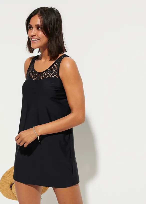 Tankini (2-tlg.Set) in schwarz von vorne (Totalaufnahme) - bonprix