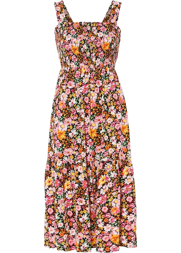 Midikleid aus Viskose in pink von vorne - bonprix Midikleid aus Viskose in pink von vorne - bonprix