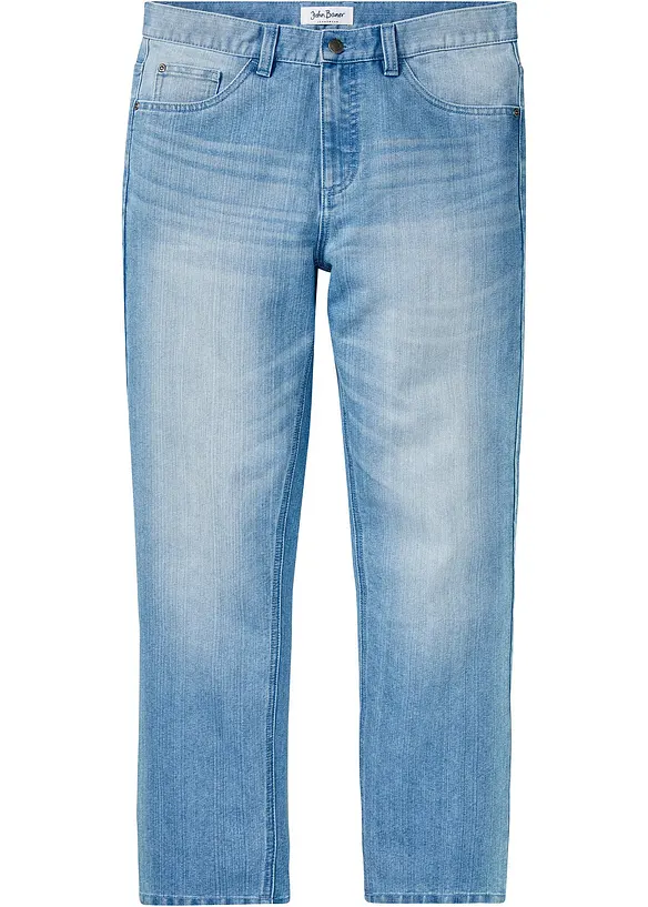 Classic-Fit-Jeans, Straight in blau von vorne - bonprix