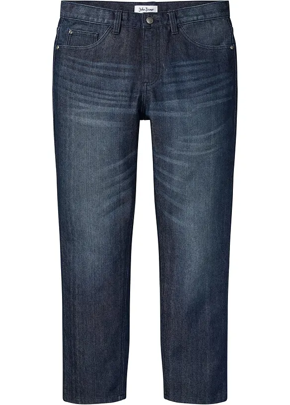 Classic-Fit-Jeans, Straight in blau von vorne - bonprix