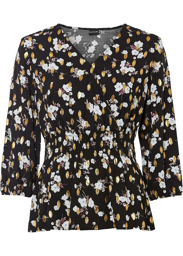 Bluse mit Folienprint