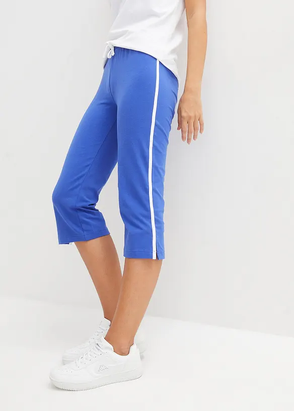 Capri-Hose aus Baumwolle mit Stretch (2er Pack) in blau von vorne - bonprix Capri-Hose aus Baumwolle mit Stretch (2er Pack) in blau von vorne - bonprix
