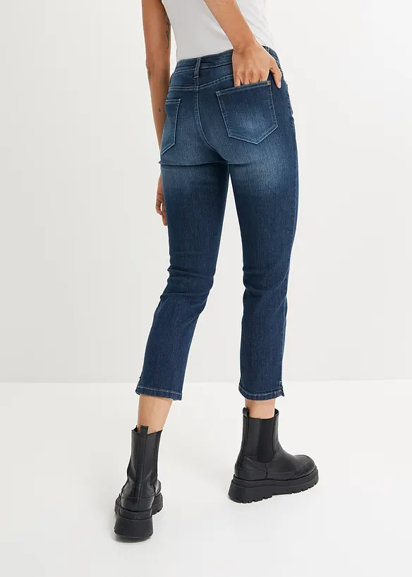 7/8-Jeans mit Schlitz Stretch in blau von hinten - bonprix 7/8-Jeans mit Schlitz Stretch in blau von hinten - bonprix