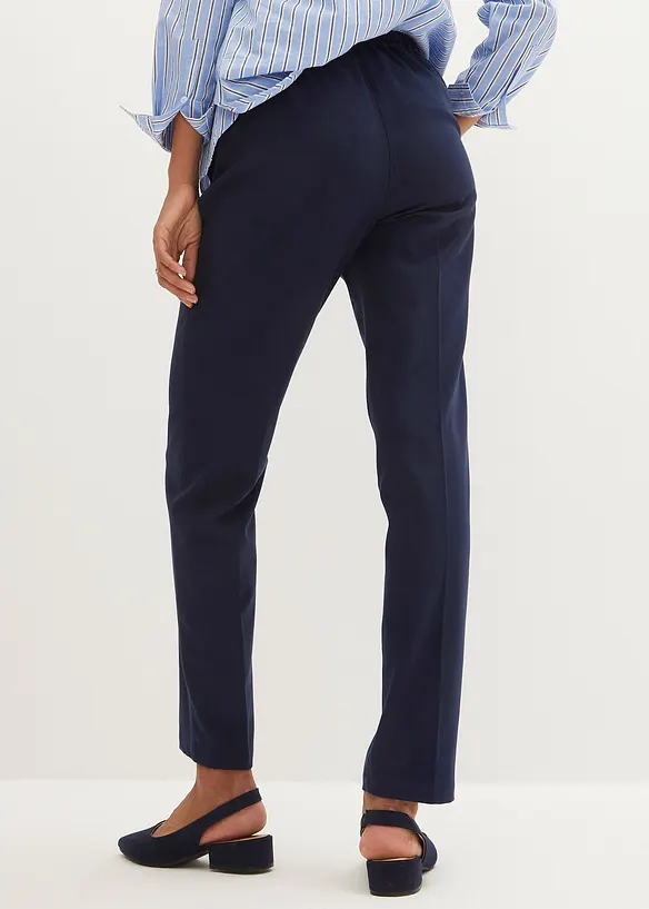 Schlupfhose mit Bügelfalte in blau von hinten - bonprix Schlupfhose mit Bügelfalte in blau von hinten - bonprix