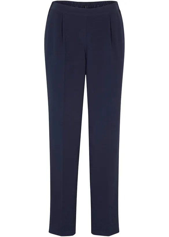 Schlupfhose mit Bügelfalte in blau von vorne - bonprix Schlupfhose mit Bügelfalte in blau von vorne - bonprix