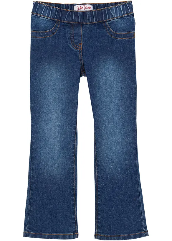 Mädchen Bootcut Jeans in blau von vorne - bonprix