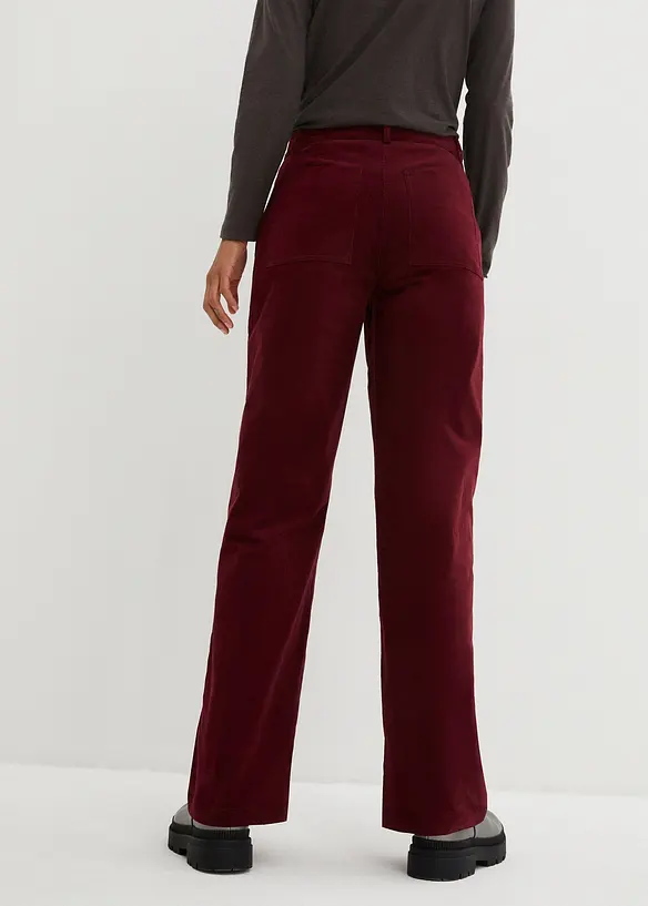 Cordhose aus elastischem Baumwoll-Mix in rot von hinten - bonprix Cordhose aus elastischem Baumwoll-Mix in rot von hinten - bonprix