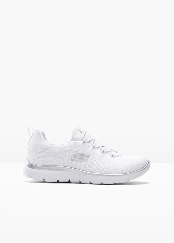 Skechers Komfort-Sneaker mit Memory Foam in weiß von vorne - Skechers