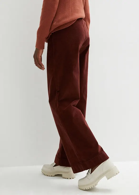 High-Waist-Cordhose aus Baumwoll-Mix in braun von hinten - bonprix High-Waist-Cordhose aus Baumwoll-Mix in braun von hinten - bonprix