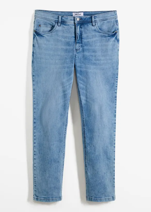 Regular-Fit-Jeans, Straight in blau von vorne - bonprix