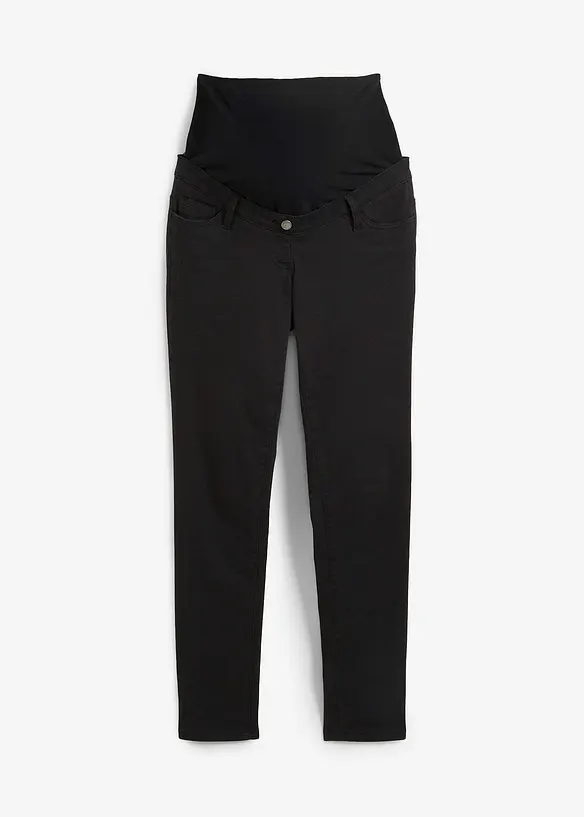 Umstandshose mit Stretch, Slim fit in schwarz von vorne - bonprix Umstandshose mit Stretch, Slim fit in schwarz von vorne - bonprix