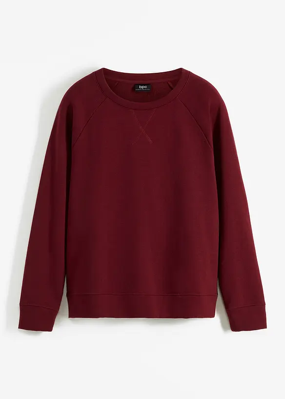 Basic Sweatshirt in rot von vorne - bonprix