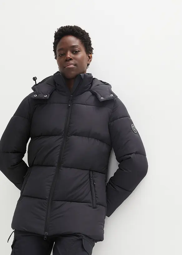 Wasserabweisende Funktions-Jacke in schwarz von vorne (im Anschnitt) - bonprix