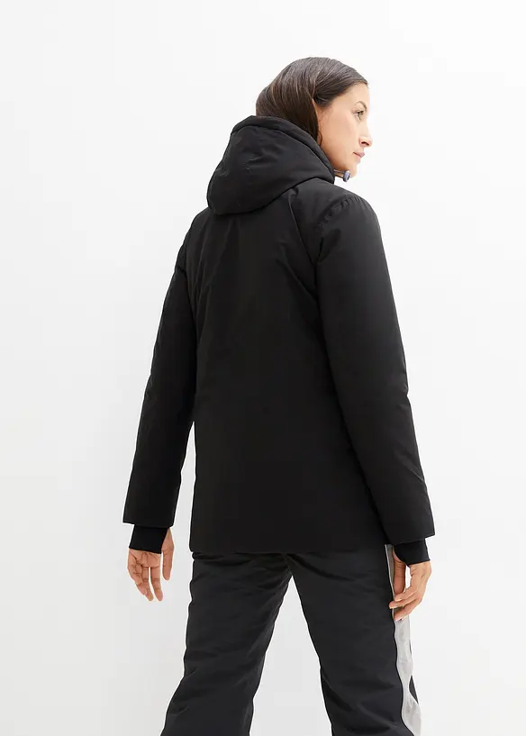 wasserdichte Ski Funktions-Jacke in schwarz von hinten (im Anschnitt) - bonprix