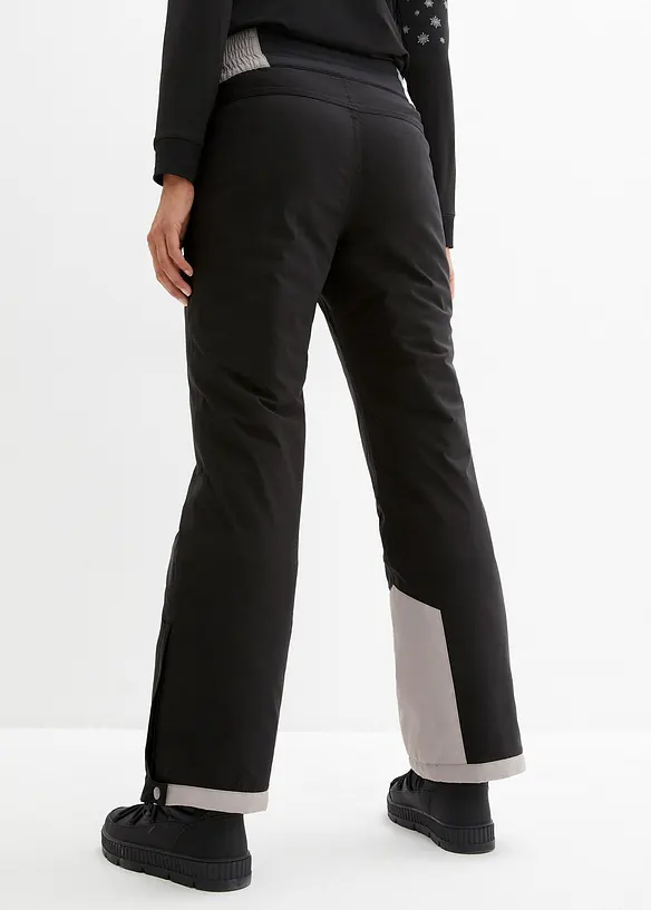 Ski Thermo-Funktionshose mit High Waist Bequembund, wasserdicht in schwarz von hinten - bonprix Ski Thermo-Funktionshose mit High Waist Bequembund, wasserdicht in schwarz von hinten - bonprix