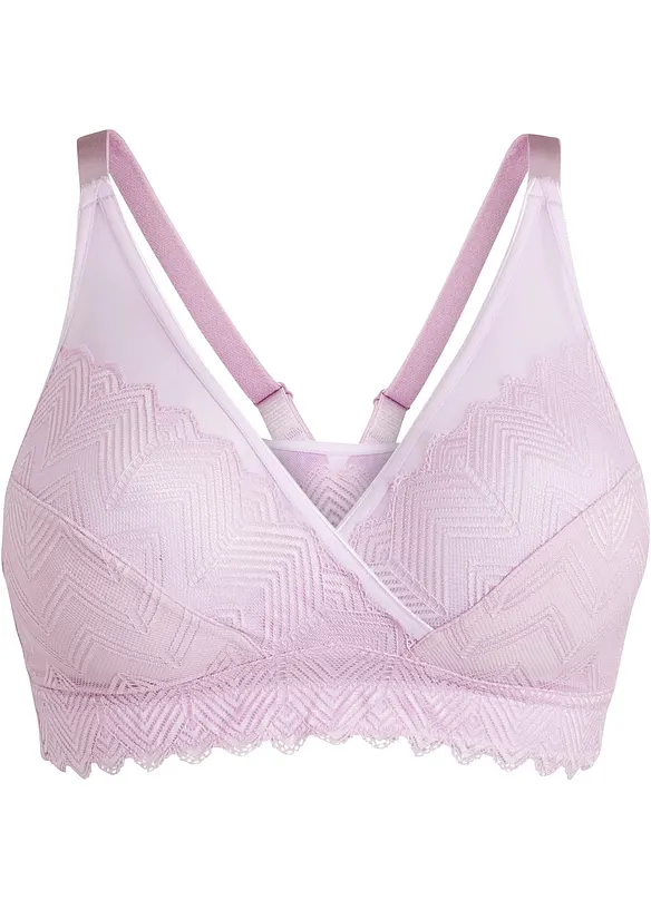 Minimizer Bralette ohne Bügel in lila von vorne - bonprix