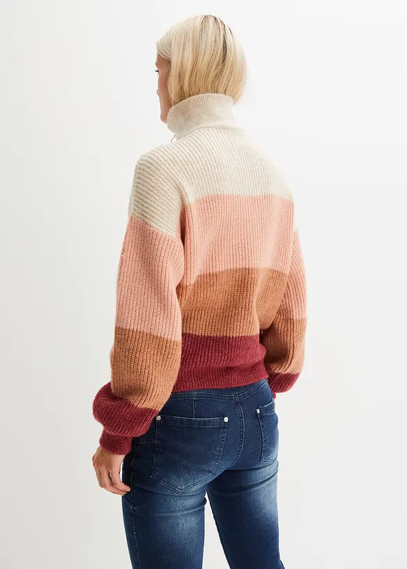 Troyer Pullover in beige von hinten (im Anschnitt) - bonprix Troyer Pullover in beige von hinten (im Anschnitt) - bonprix