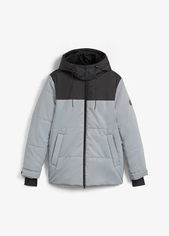reflektierende, gesteppte Funktions-Jacke in silber von vorne - bonprix