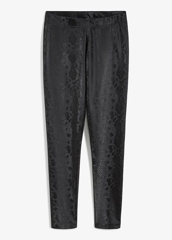 Leggings mit Schlangendruck in schwarz von vorne - bonprix