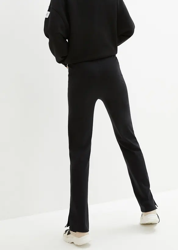 Jersey-Hose aus Baumwolle mit Stretch in schwarz von hinten - bonprix