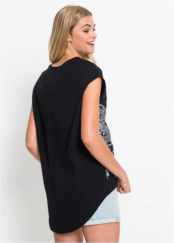 Shirt in schwarz von hinten (im Anschnitt) - bonprix