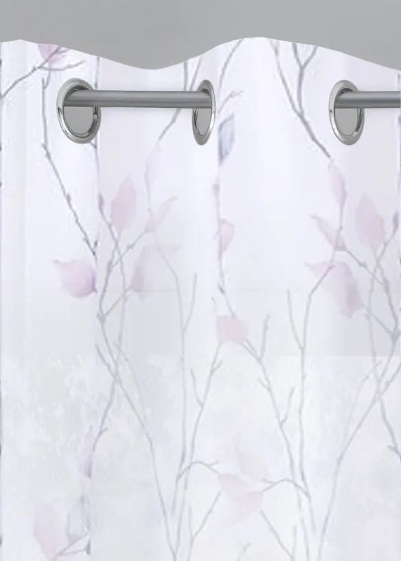 Transparente Gardine aus feinem Voile, auch in extra lang (1er Pack) in rosa - bonprix