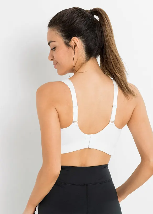 Sport-BH mit mittlerem Halt (2er Pack) in grau von hinten (im Anschnitt) - bonprix